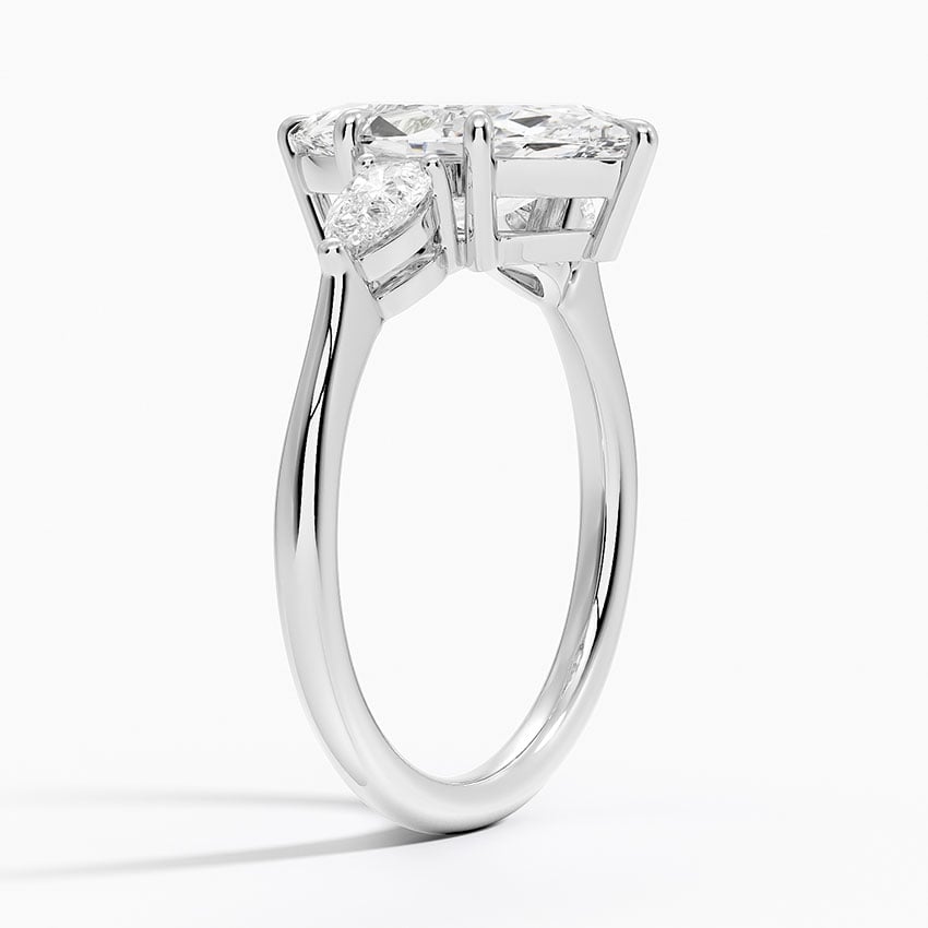 Bimini Marquise lab-grown diamond ring, side1, 2 ct