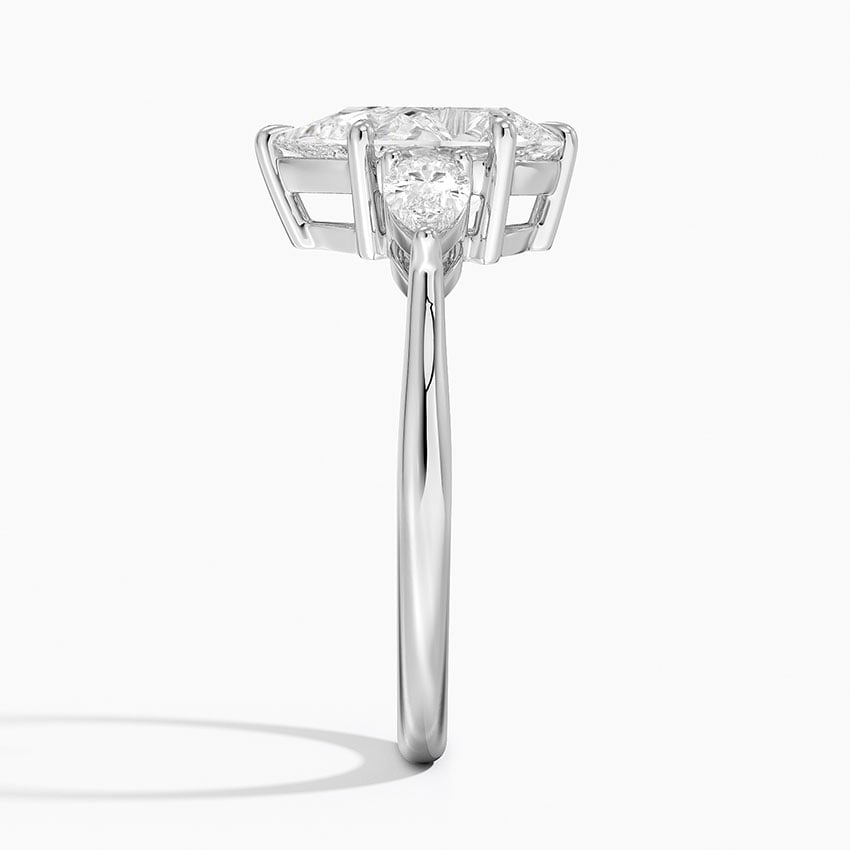 Quinn Pear lab-grown diamond ring, side2, 2 ct
