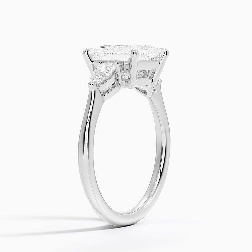 Rosalie Princess lab-grown diamond ring, side1, 2 ct