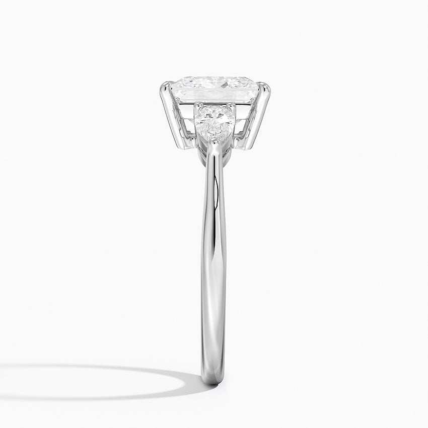 Rosalie Princess lab-grown diamond ring, side2, 2 ct