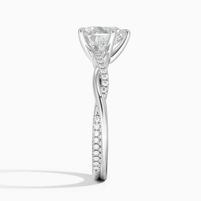 Primrose Heart lab-grown diamond ring, side2, 2 ct