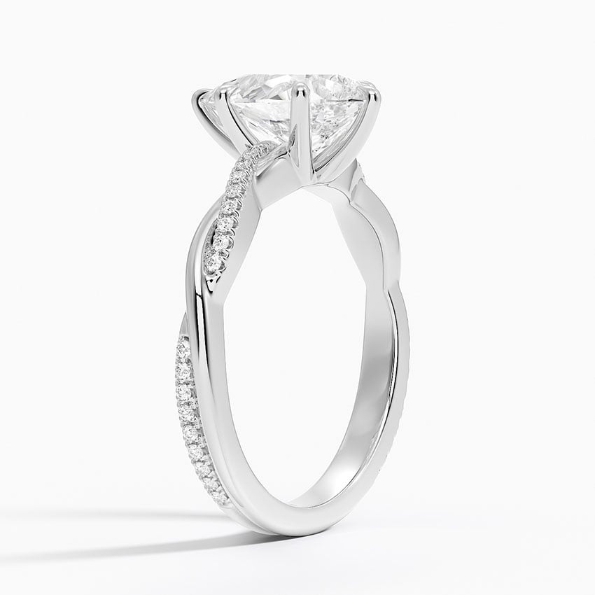 Jasmine Pear lab-grown diamond ring, side1, 2 ct
