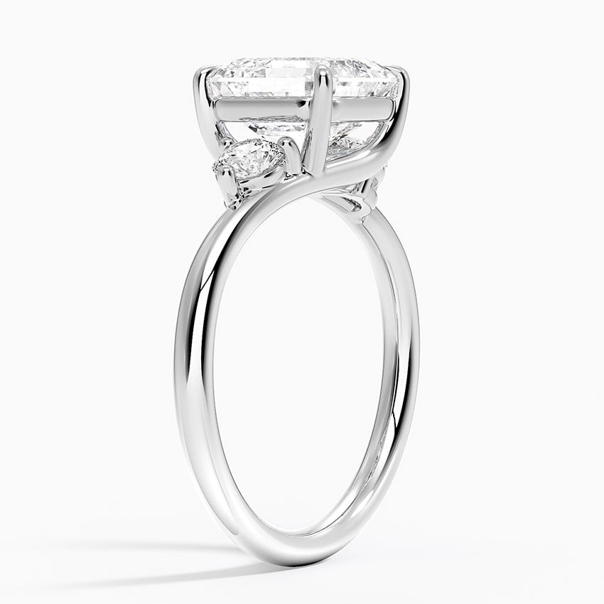 Talia Asscher lab-grown diamond ring, side1, 2 ct