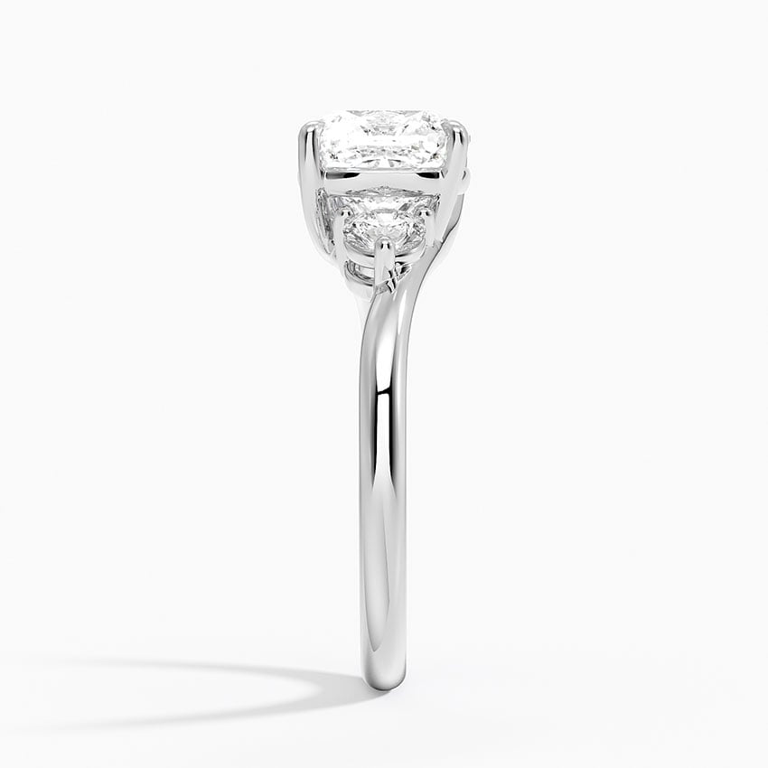 Vera Cushion lab-grown diamond ring, side2, 2 ct