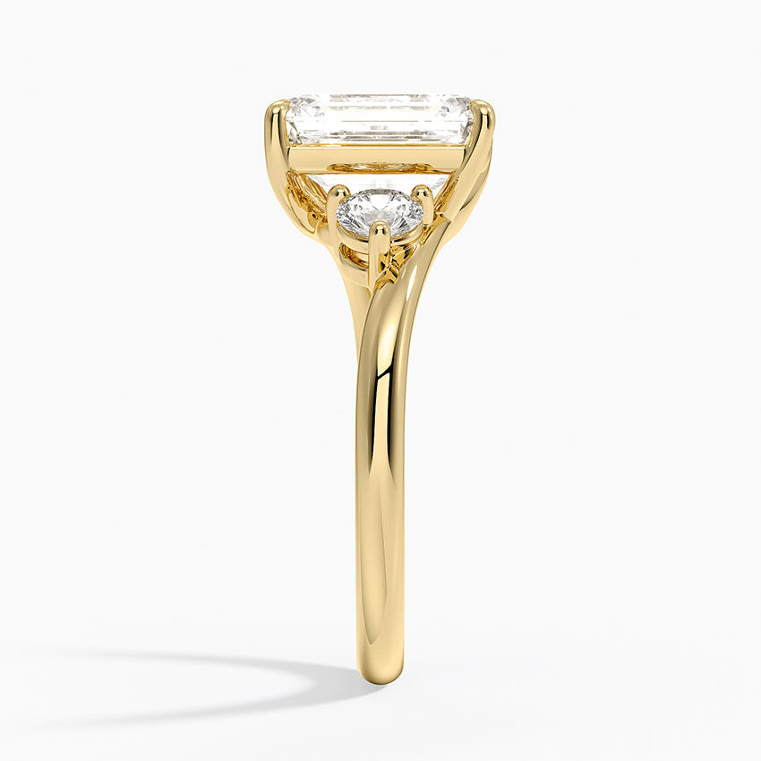 Wren Emerald lab-grown diamond ring, side2, 2 ct
