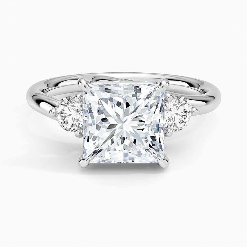 Angela Princess lab-grown diamond ring, top, 2 ct