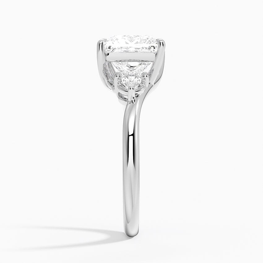 Angela Princess lab-grown diamond ring, side2, 2 ct