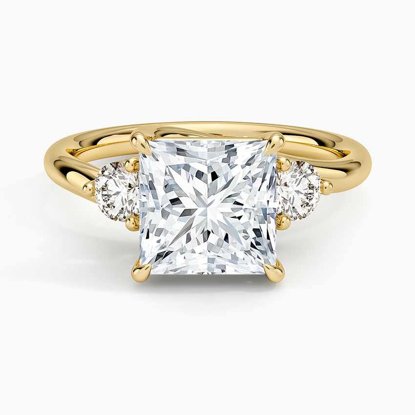 Angela Princess lab-grown diamond ring, top, 2 ct