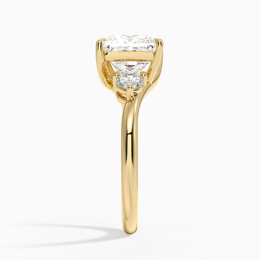Angela Princess lab-grown diamond ring, side2, 2 ct