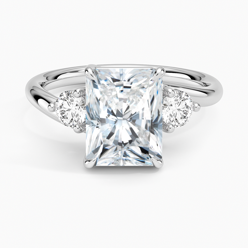 Santa Fe Radiant lab-grown diamond ring, top, 2 ct