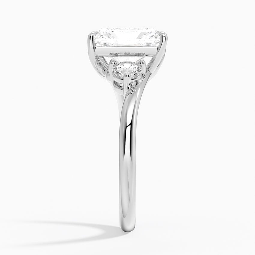Santa Fe Radiant lab-grown diamond ring, side2, 2 ct