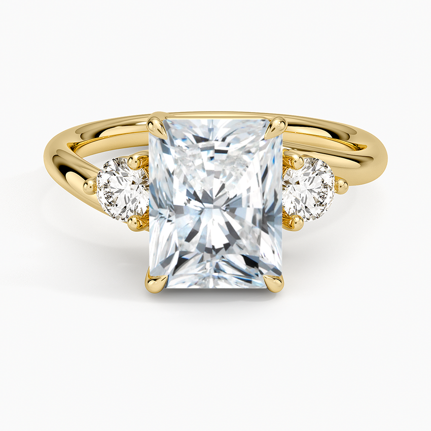 Santa Fe Radiant lab-grown diamond ring, top, 2 ct