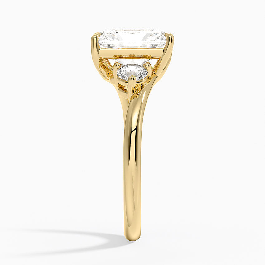 Santa Fe Radiant lab-grown diamond ring, side2, 2 ct