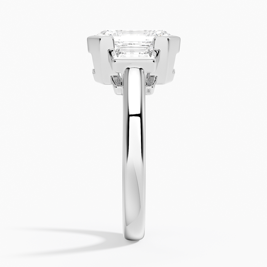 Brielle Emerald lab-grown diamond ring, side2, 2 ct