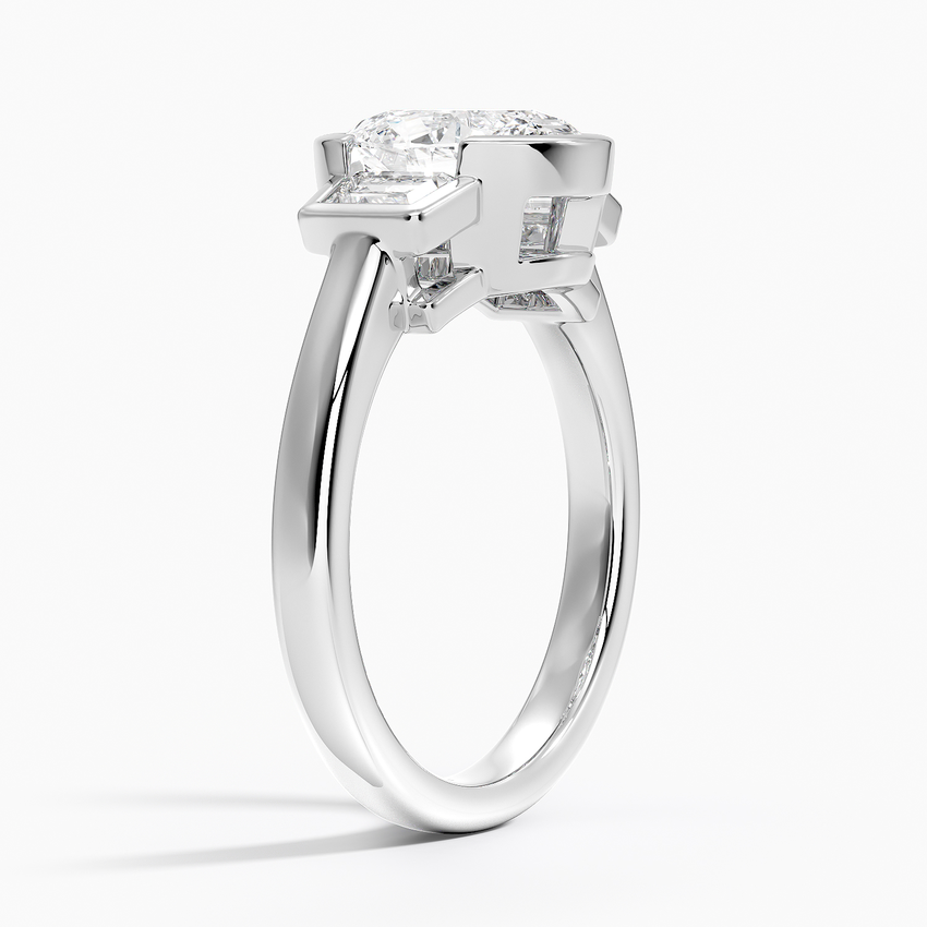 Camille Oval lab-grown diamond ring, side1, 2 ct