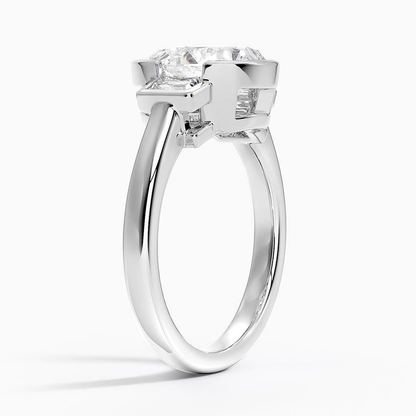 Diana Pear lab-grown diamond ring, side1, 2 ct