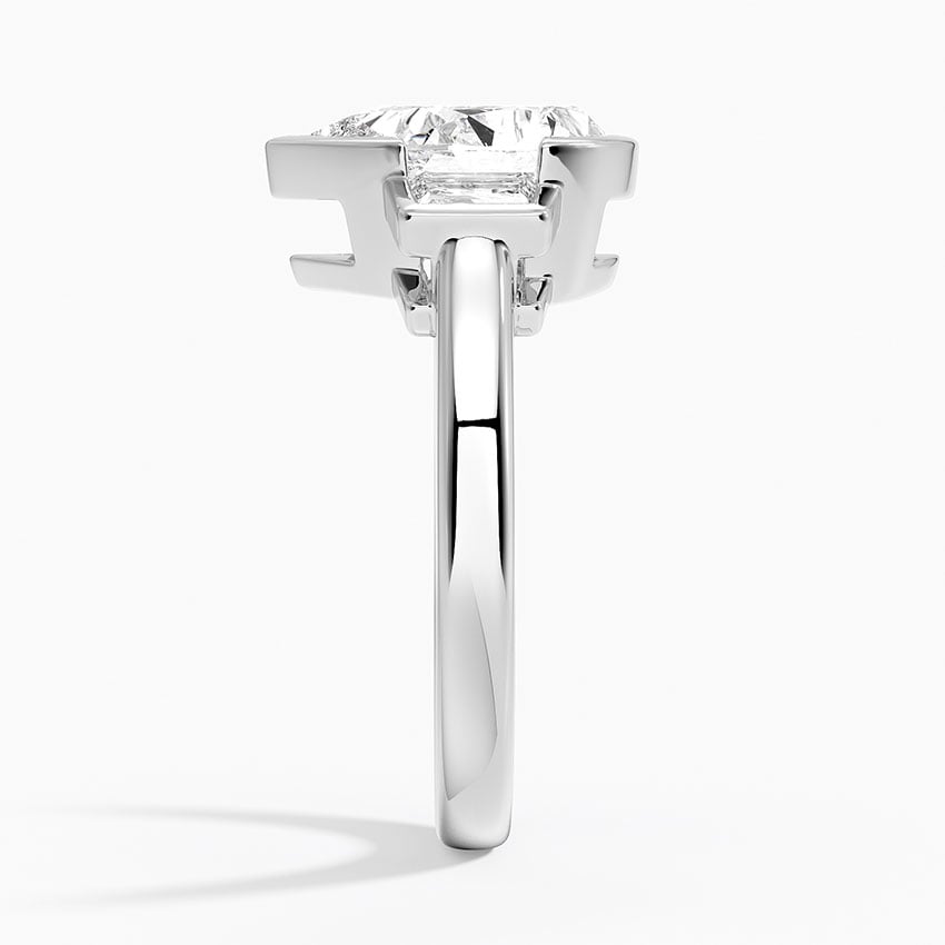 Diana Pear lab-grown diamond ring, side2, 2 ct