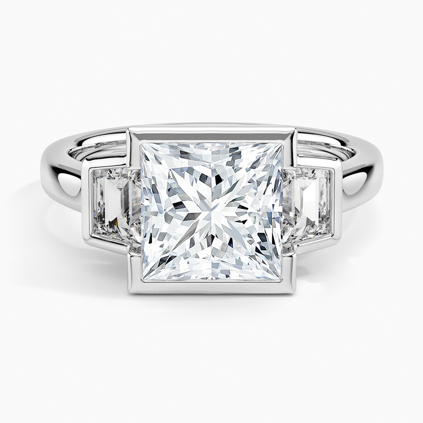 Erica Princess lab-grown diamond ring, top, 2 ct