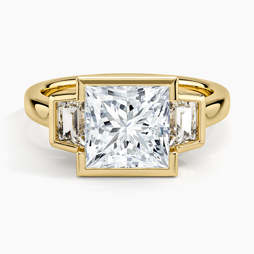 Erica Princess lab-grown diamond ring, top, 2 ct