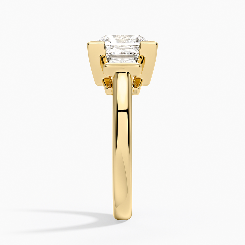 Erica Princess lab-grown diamond ring, side2, 2 ct