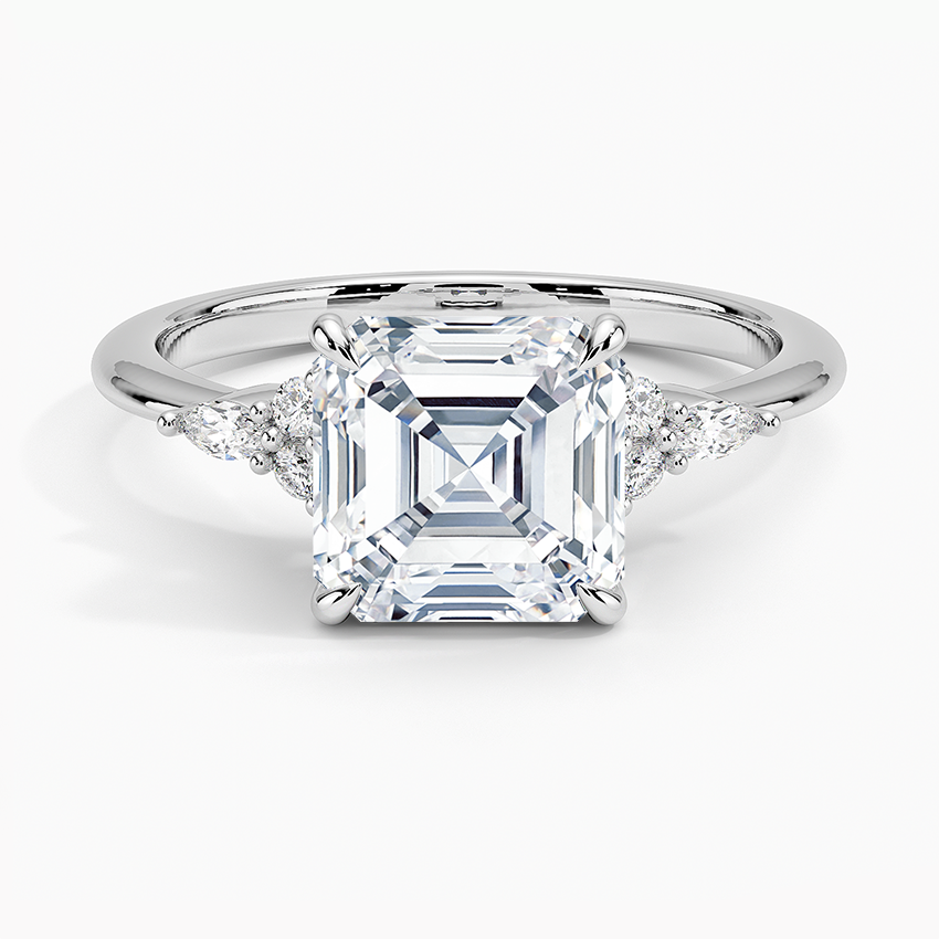 Farrah Asscher lab-grown diamond ring, top, 2 ct