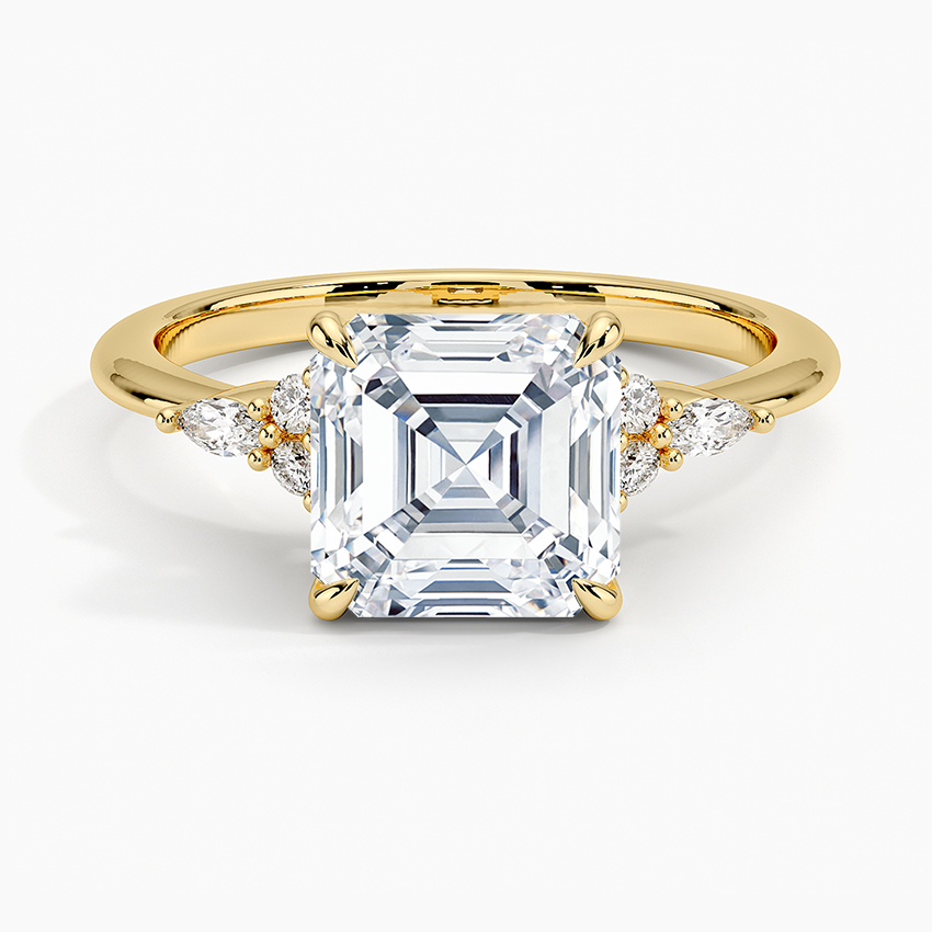 Farrah Asscher lab-grown diamond ring, top, 2 ct