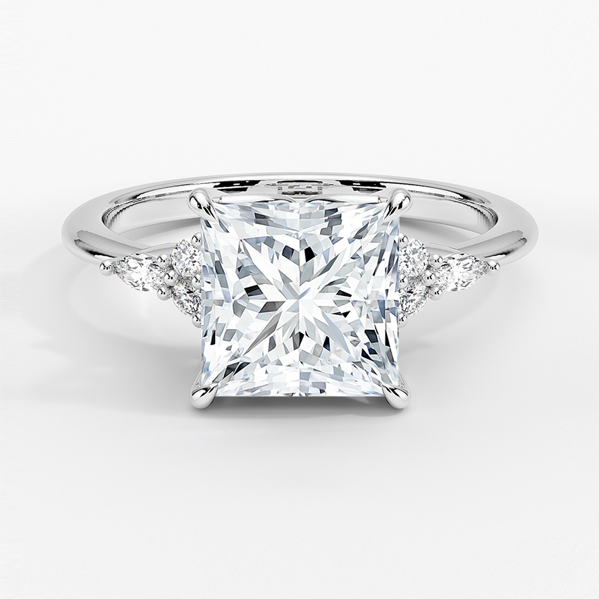 Gemma Princess lab-grown diamond ring, top, 2 ct