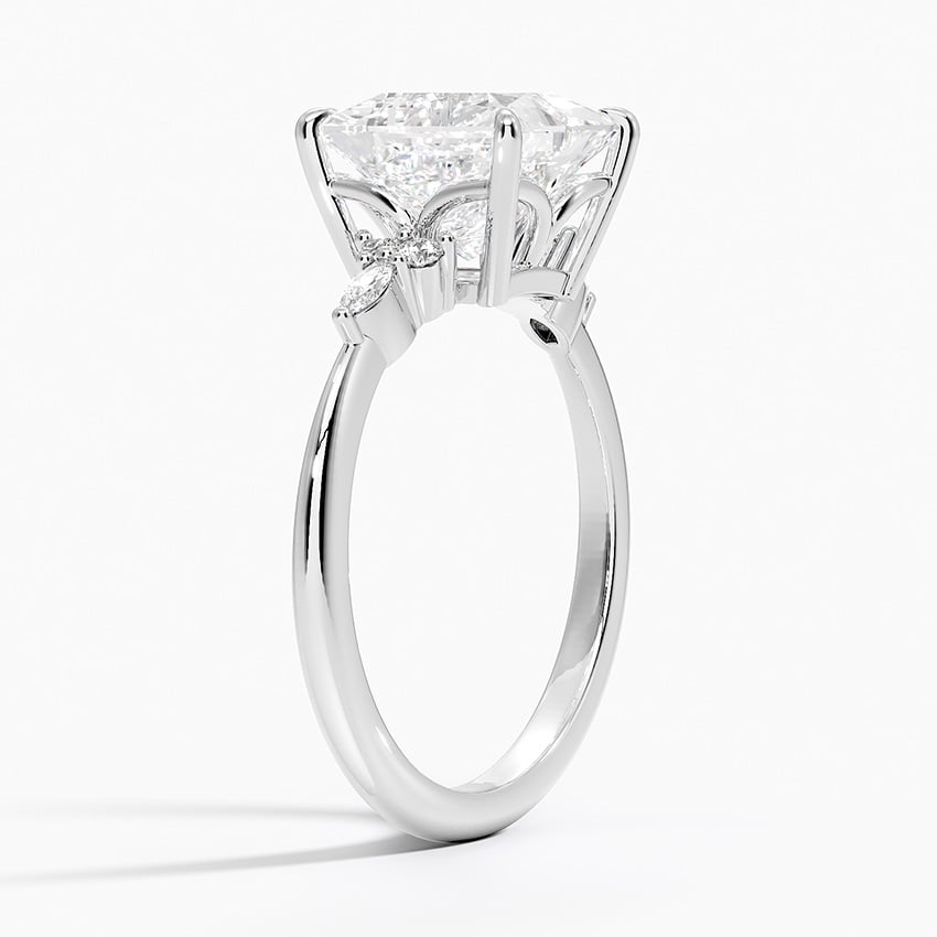 Gemma Princess lab-grown diamond ring, side1, 2 ct