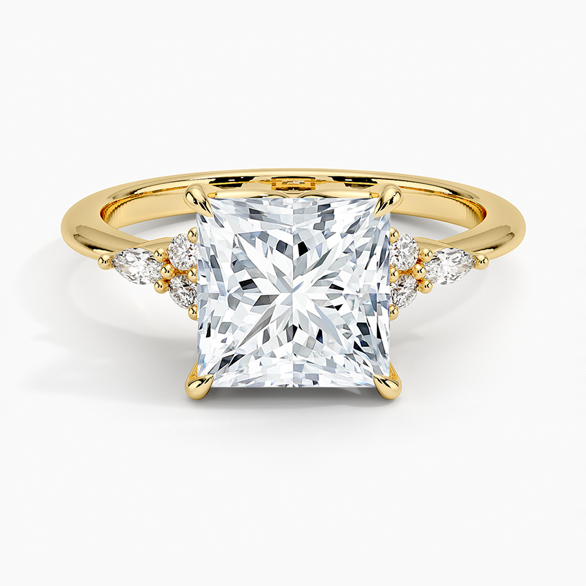Gemma Princess lab-grown diamond ring, top, 2 ct