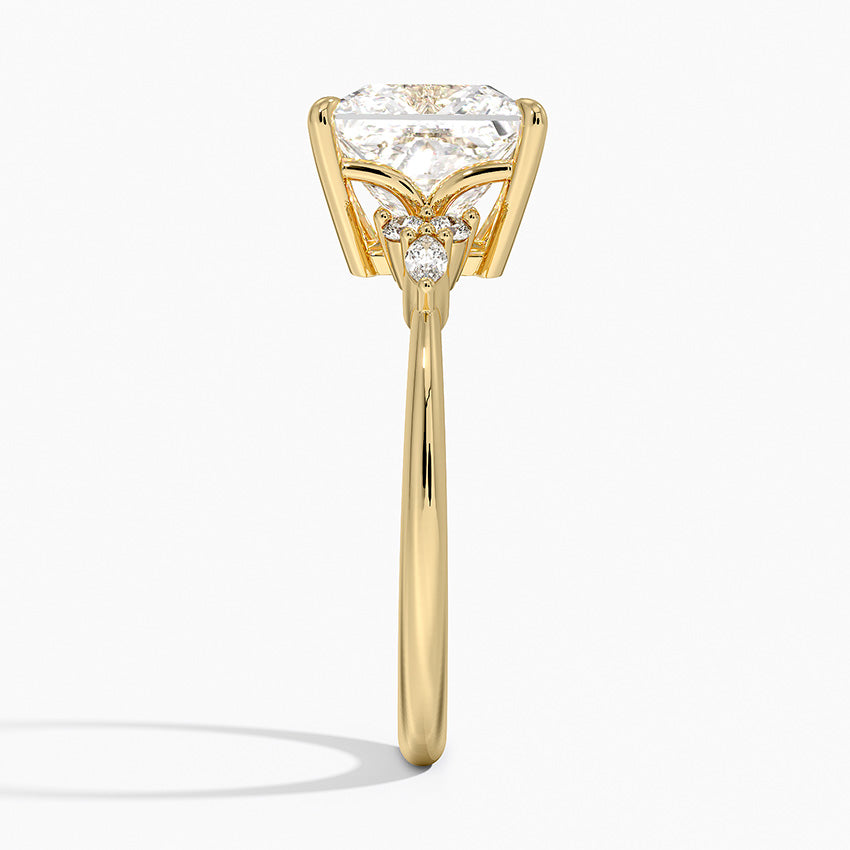 Gemma Princess lab-grown diamond ring, side2, 2 ct