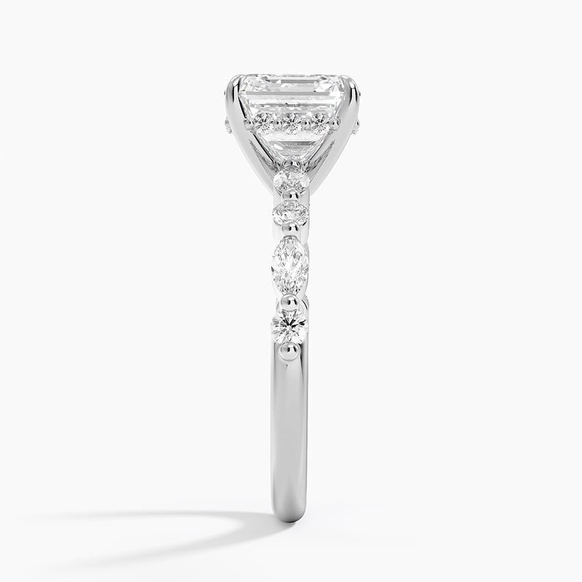 Jocelyn Asscher lab-grown diamond ring, side2, 2 ct