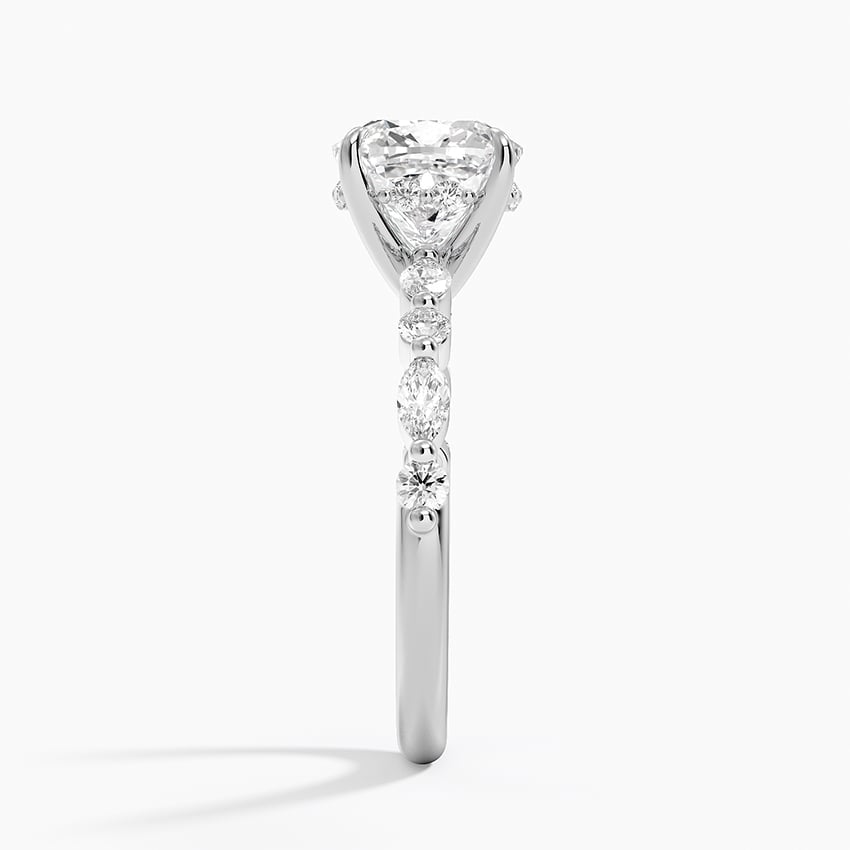 Kendra Cushion lab-grown diamond ring, side2, 2 ct