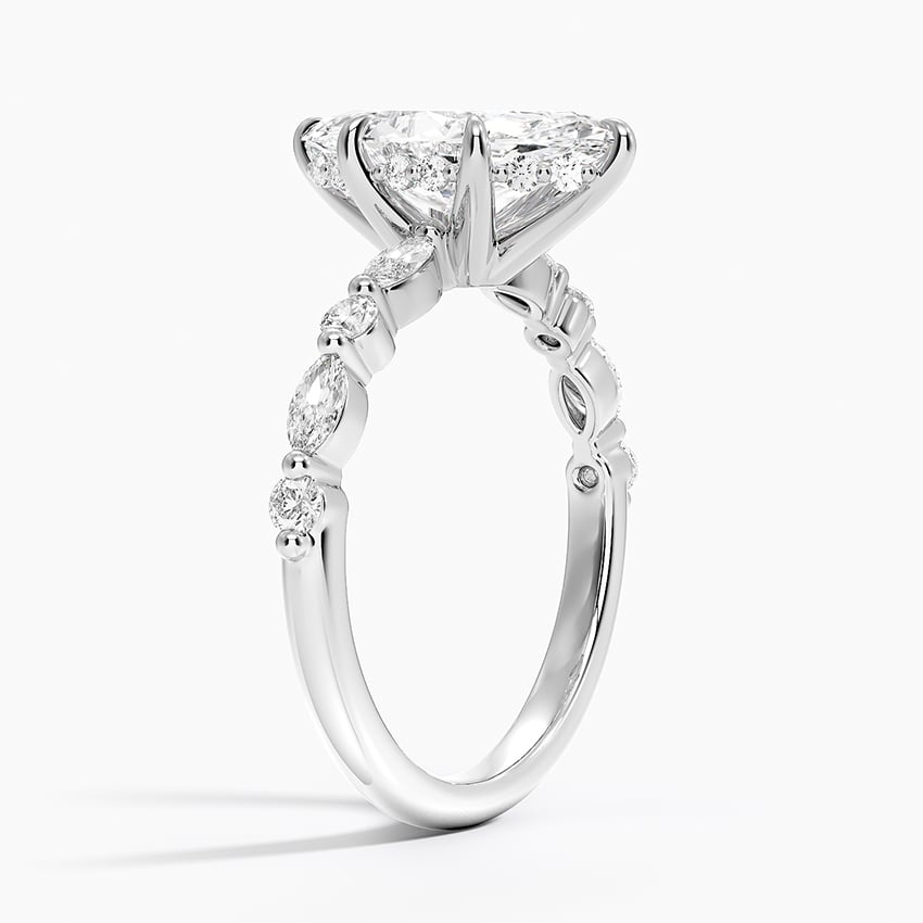Miranda Marquise lab-grown diamond ring, side1, 2 ct