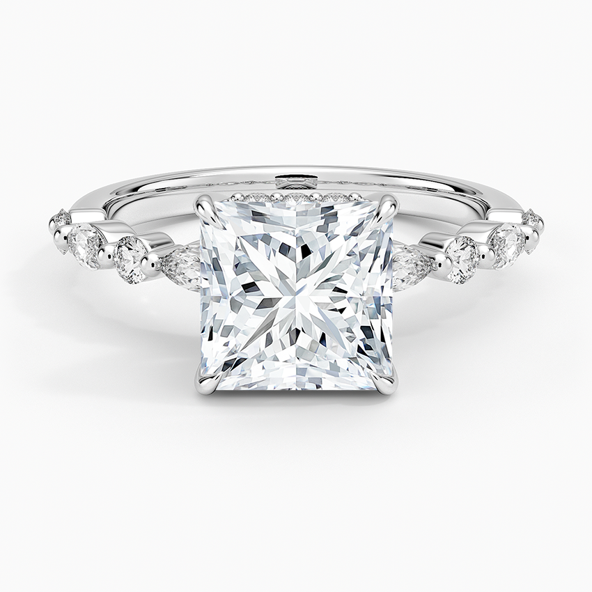 Octavia Princess lab-grown diamond ring, top, 2 ct