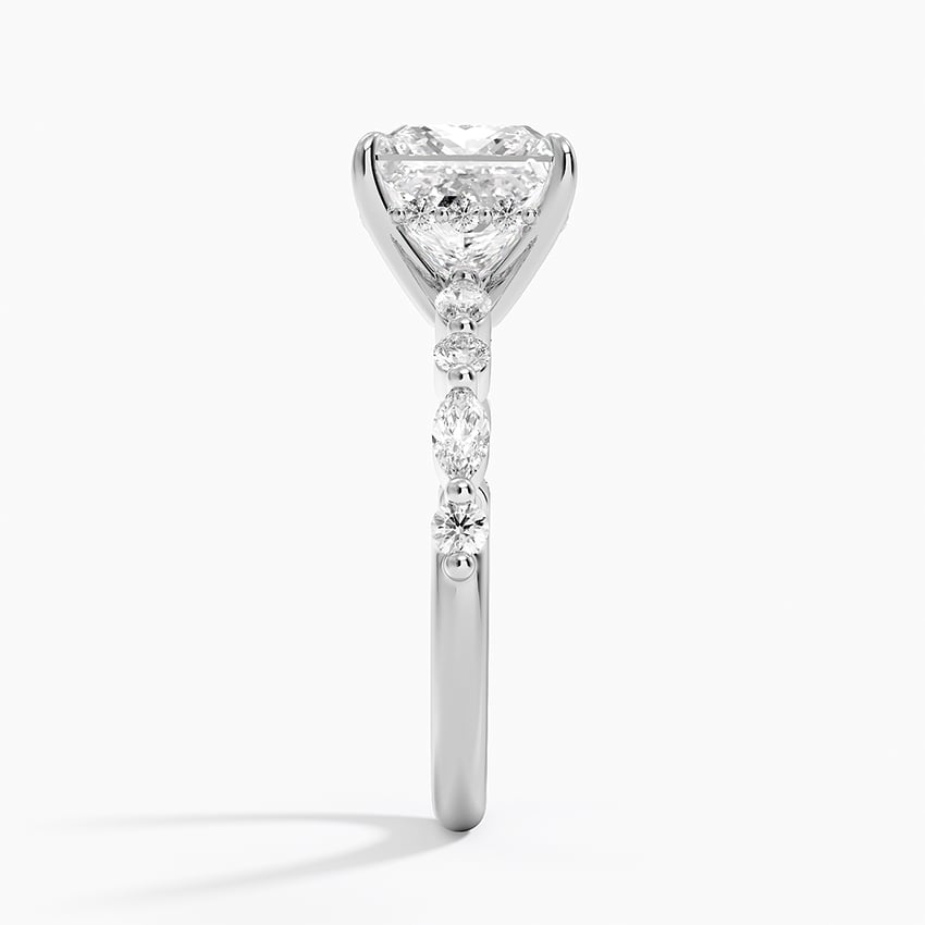 Octavia Princess lab-grown diamond ring, side2, 2 ct