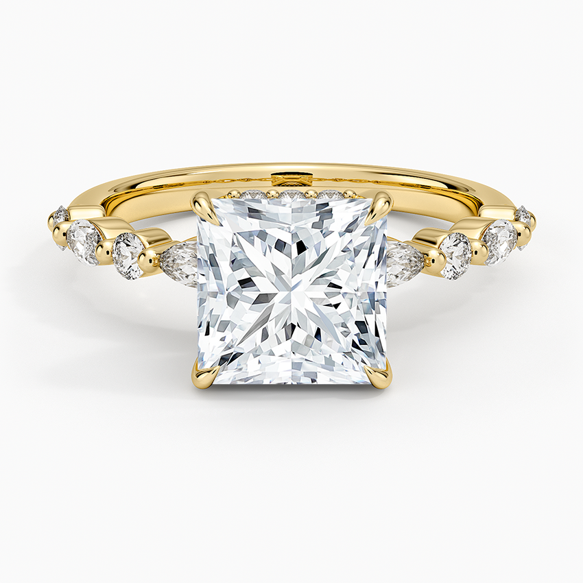 Octavia Princess lab-grown diamond ring, top, 2 ct