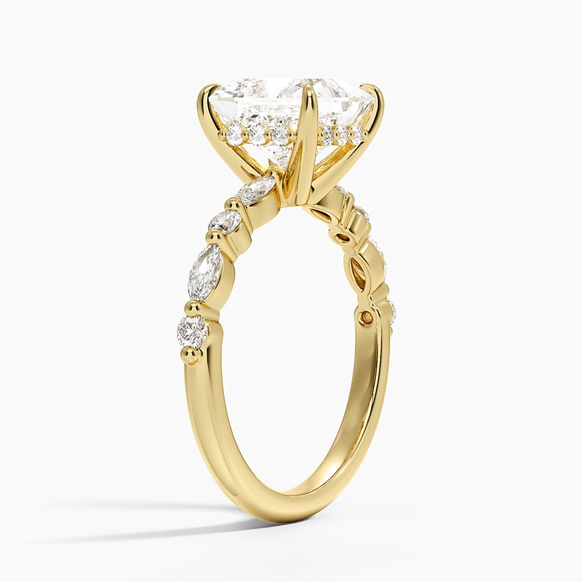 Octavia Princess lab-grown diamond ring, side1, 2 ct