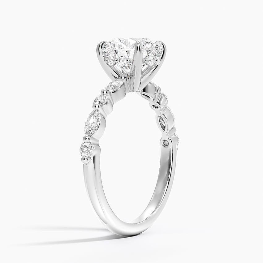 Renee Round lab-grown diamond ring, side1, 2 ct