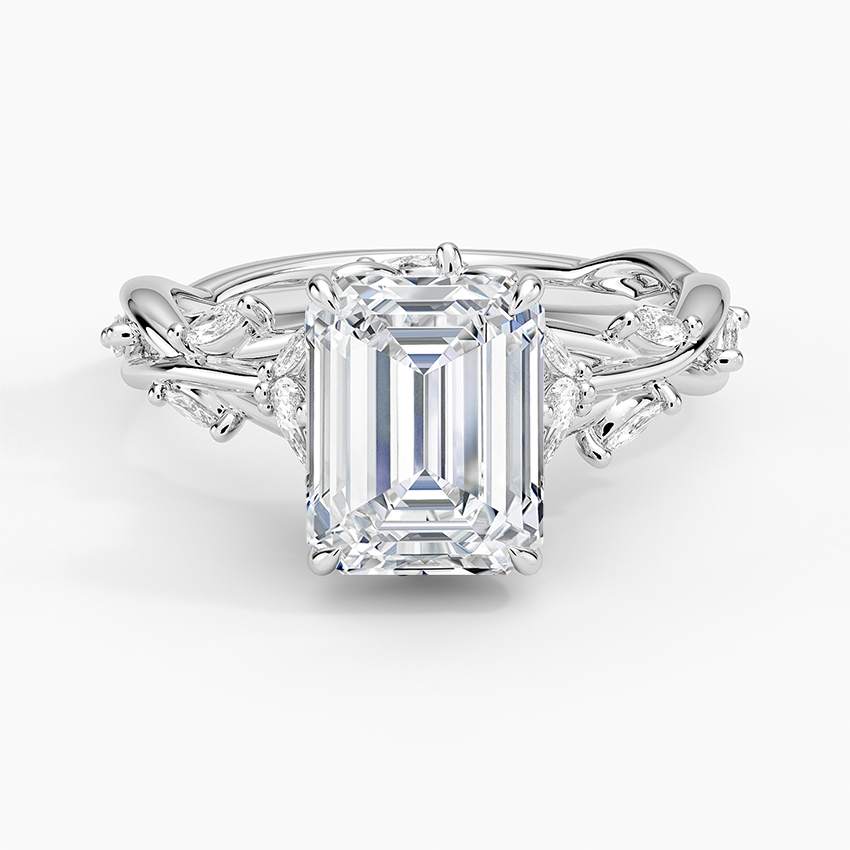 Tofino Emerald lab-grown diamond ring, top, 2 ct
