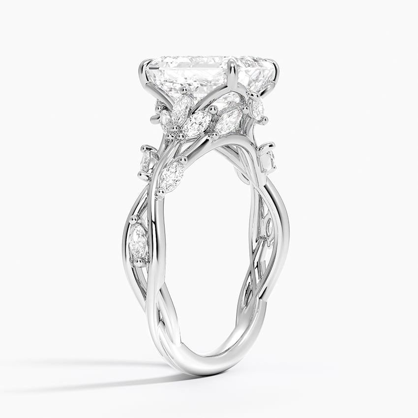 Tofino Emerald lab-grown diamond ring, side1, 2 ct