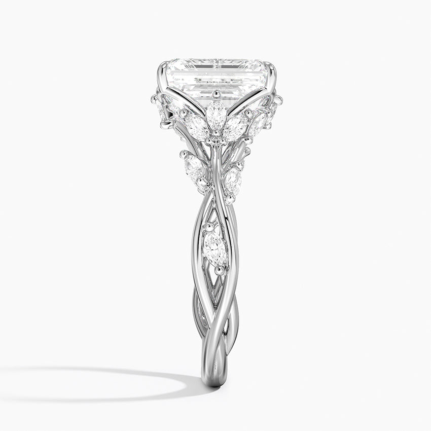 Tofino Emerald lab-grown diamond ring, side2, 2 ct