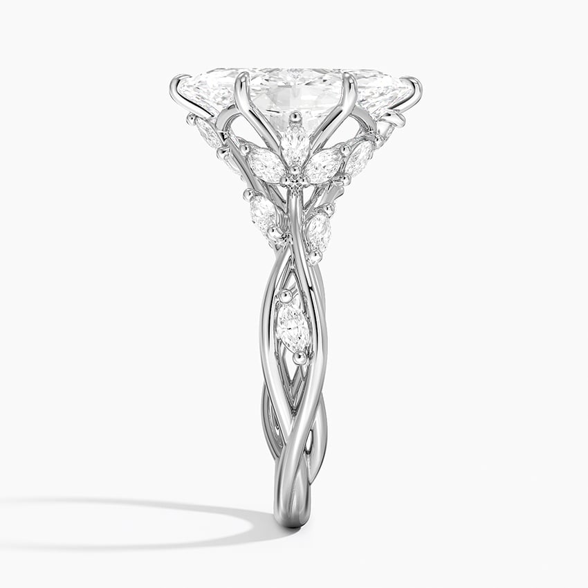 Coral Bay Marquise lab-grown diamond ring, side2, 2 ct