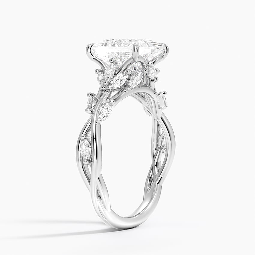 Yarrow Princess lab-grown diamond ring, side1, 2 ct