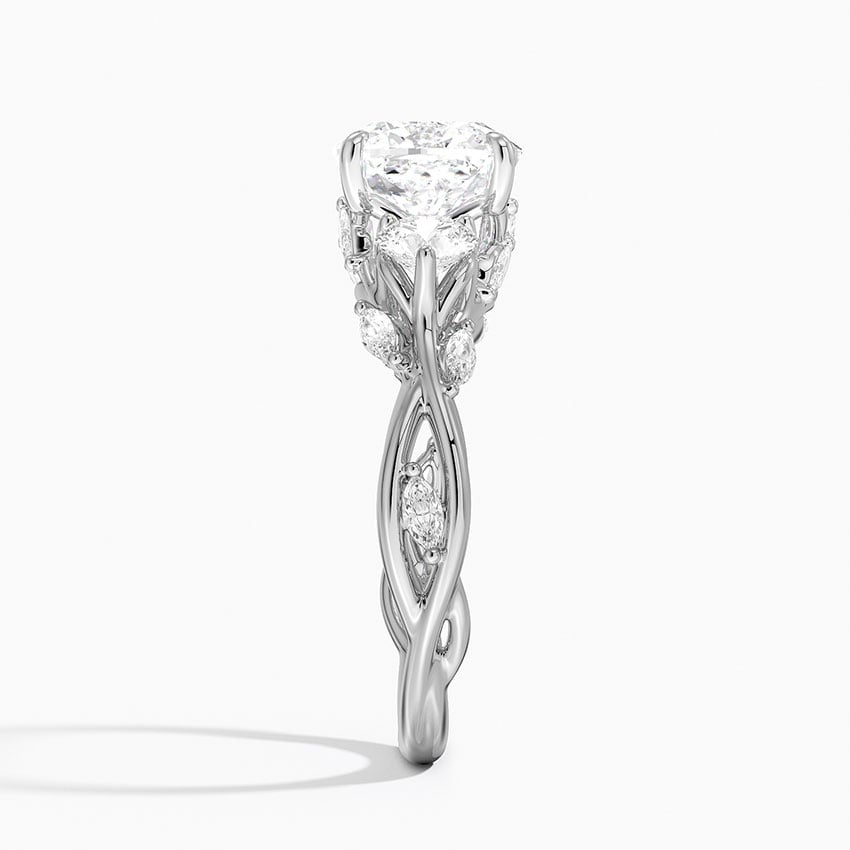 Holland Cushion lab-grown diamond ring, side2, 2 ct