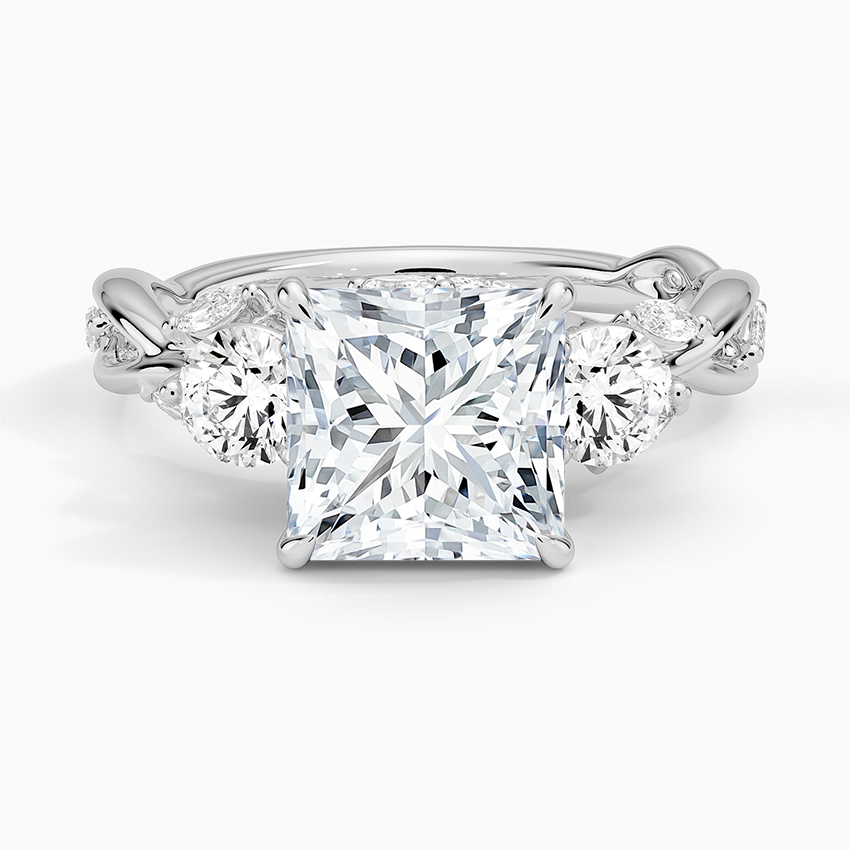 Sweetbriar Princess lab-grown diamond ring, top, 2 ct