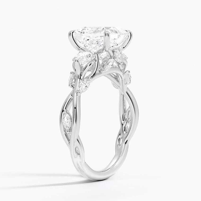 Sweetbriar Princess lab-grown diamond ring, side1, 2 ct