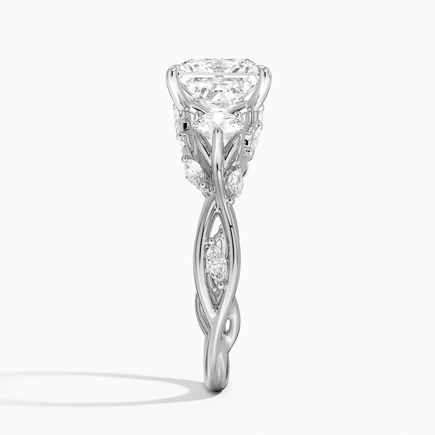 Sweetbriar Princess lab-grown diamond ring, side2, 2 ct