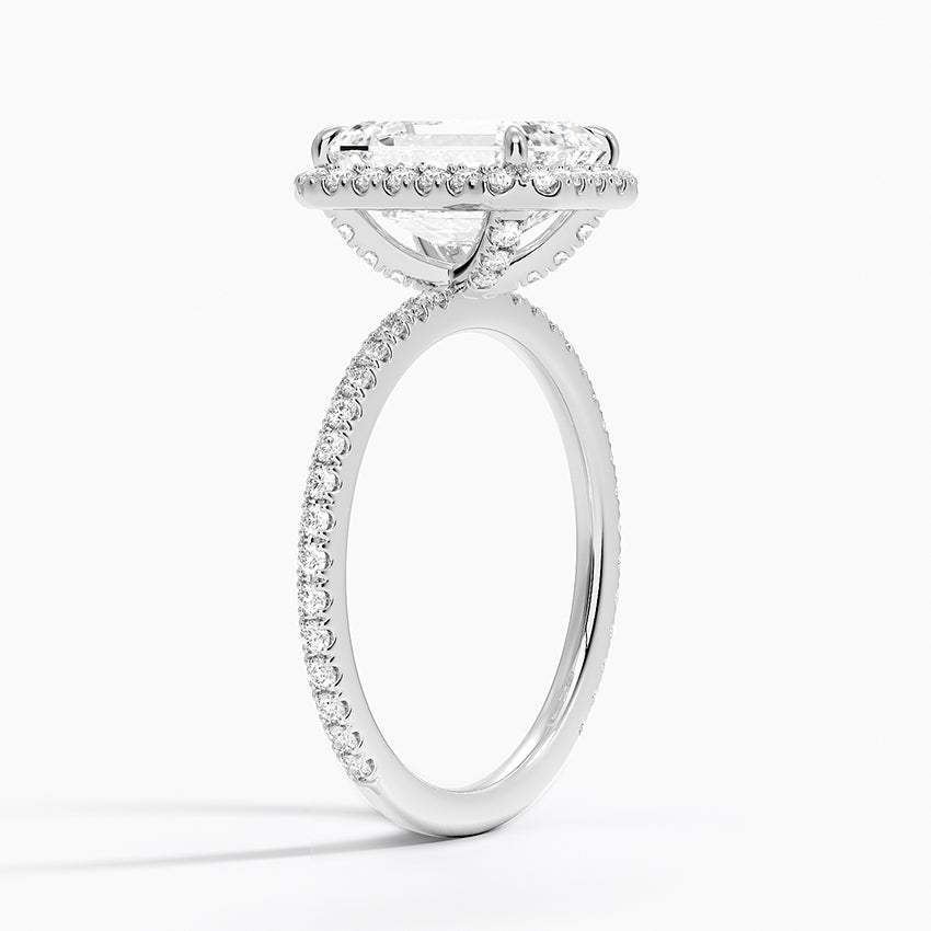 Stella Emerald lab-grown diamond ring, side1, 2 ct