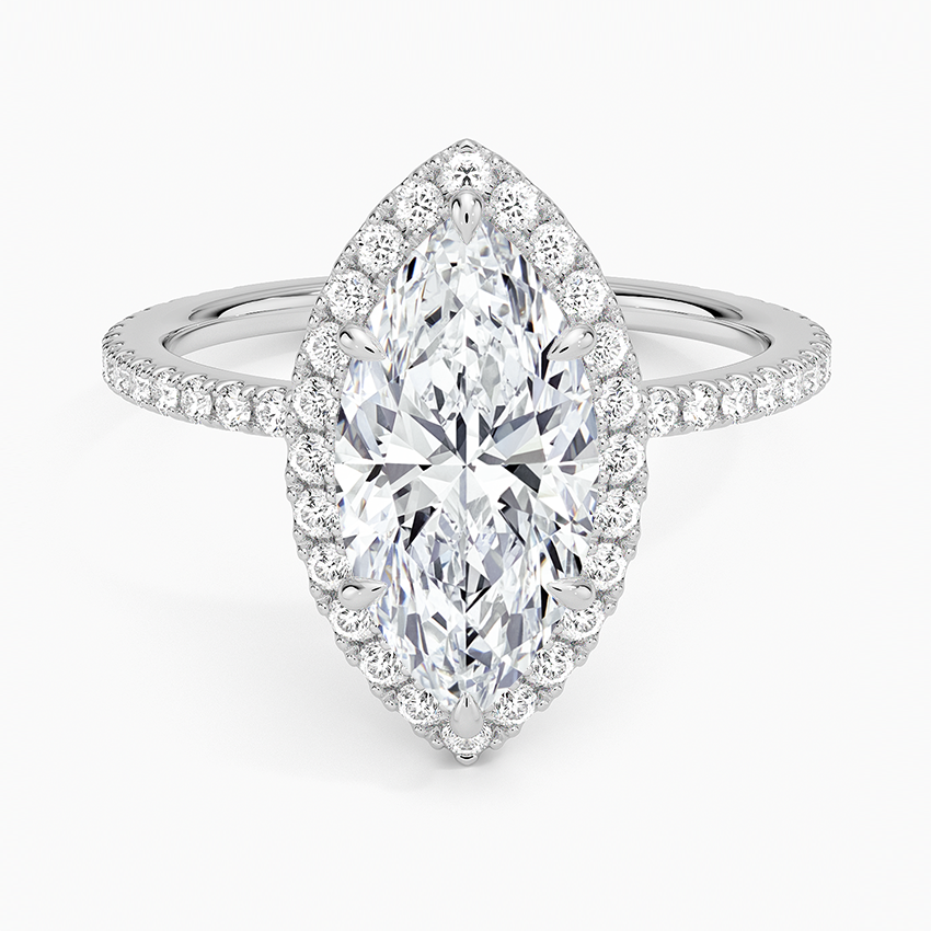 Tatiana Marquise lab-grown diamond ring, top, 2 ct