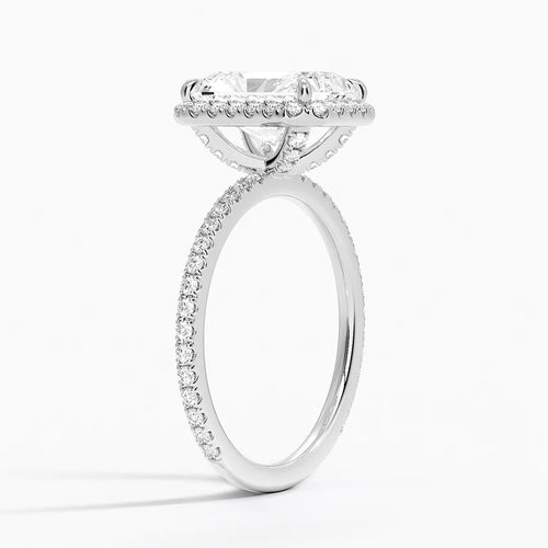 Anita Radiant lab-grown diamond ring, side view, 2 carat